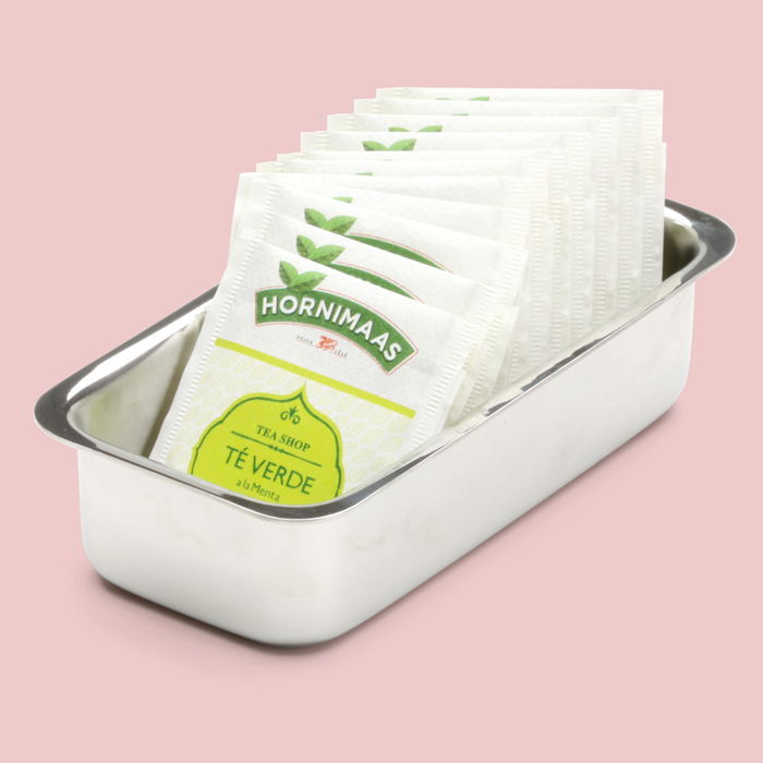 1946 Azucarero-Té Sobres Acero Inoxidable 18/10 Interior Mate Exterior Brillante 15x7 cm