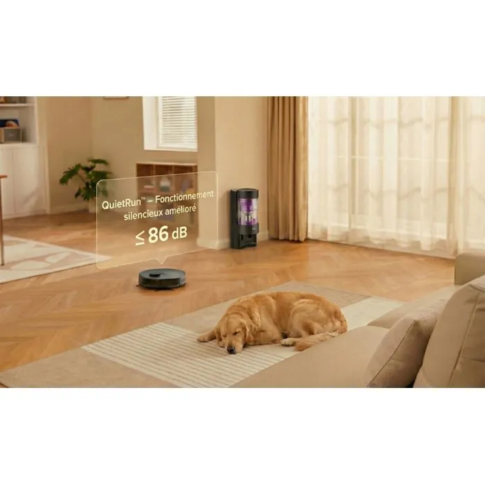 Eziclean Robot Aspirador y Fregona AirFlow MAX con Tecnología LiDAR y Base de Vaciado - 15000 Pa de Succión, 2L Depósito, 160 Min Autonomía - Negro