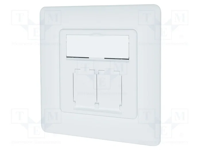 Digitus DN-9010/8-2 Toma de Red CAT 6A Apantallada 2xRJ45 Blanco