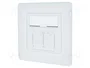 Digitus DN-9010/8-2 Toma de Red CAT 6A Apantallada 2xRJ45 Blanco
