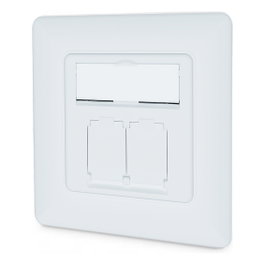 Digitus DN-9010/8-2 Toma de red CAT 6A EA apantallada 2xRJ-45 blanco