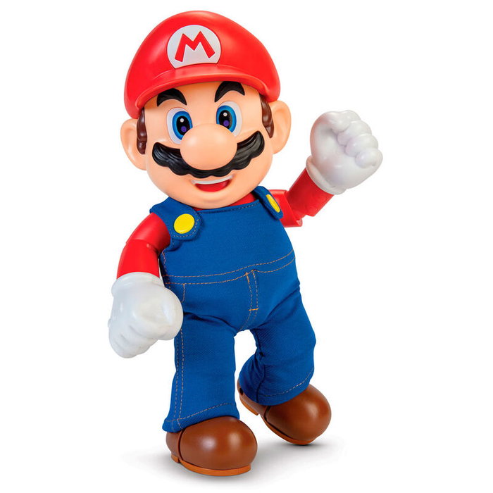 JAKKS PACIFIC Figura Interactiva Its A Me Mario Super Mario Nintendo en Inglés 36cm con Música y Frases