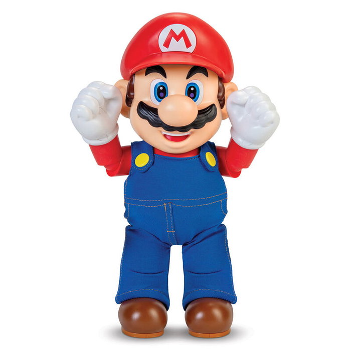 JAKKS PACIFIC Figura Interactiva Its A Me Mario Super Mario Nintendo en Inglés 36cm con Música y Frases