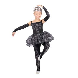 My Other Me Disfraz Bailarina Esqueleto con Tiara, Vestido, Mitones y Mallas Talla 5-6 Y
