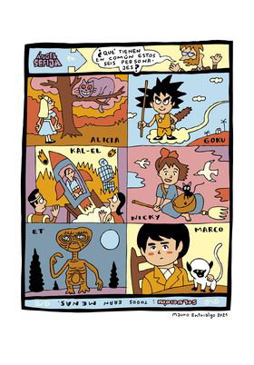 Astisendo Grupo Editorial Ángel Sefija en un cómic del quince