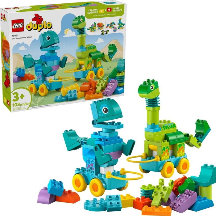 Lego DUPLO My Town 10451 Dinosaurios sobre ruedas 3 en 1 Lego DUPLO My Town 10451 Dinosaurios sobre ruedas 3 en 1