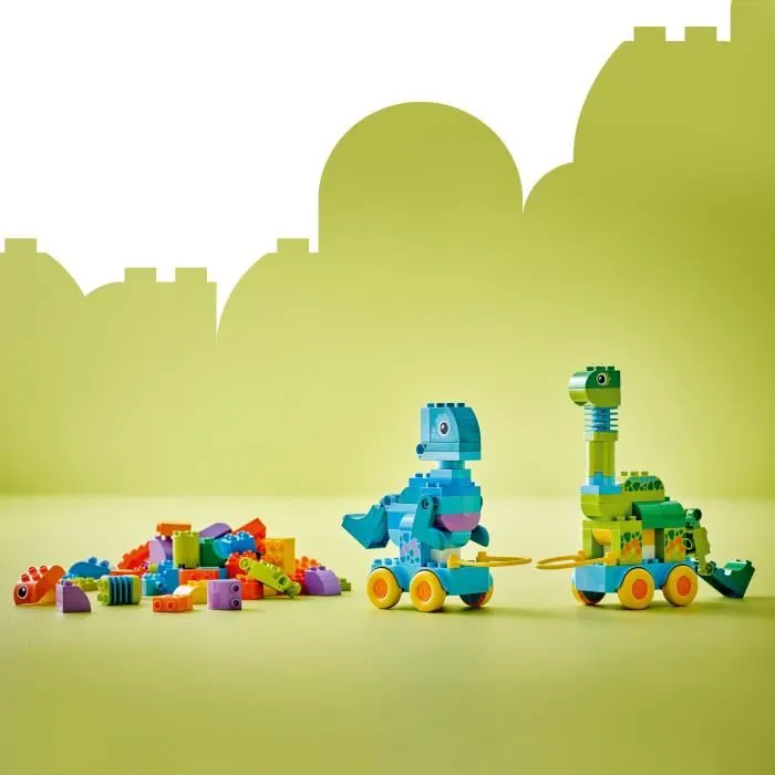 Lego DUPLO 10451 Dinosaurios sobre ruedas 3 en 1 Juego de aprendizaje temprano para niños de 3 años