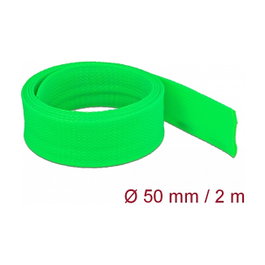 DeLOCK Funda trenzada estirable 2 m x 50 mm verde