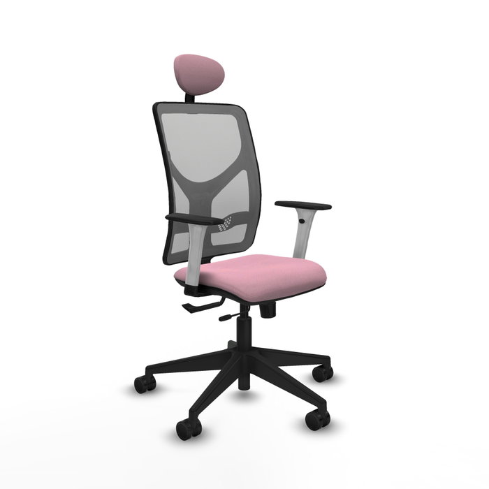 PIQUERAS Y CRESPO Silla de oficina Motilla con mecanismo Sincro/Traslack Rosa y Gris PIQUERAS Y CRESPO Silla de oficina Motilla con mecanismo Sincro/Traslack Rosa y Gris