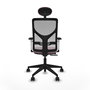 PIQUERAS Y CRESPO Silla de oficina Motilla con mecanismo Sincro/Traslack Rosa y Gris
