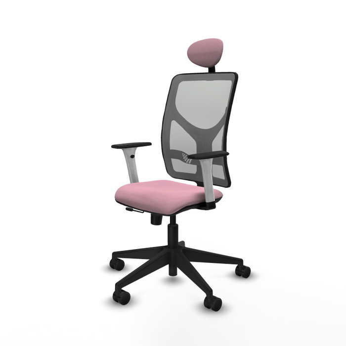 PIQUERAS Y CRESPO Silla de oficina Motilla con mecanismo Sincro/Traslack Rosa y Gris PIQUERAS Y CRESPO Silla de oficina Motilla con mecanismo Sincro/Traslack Rosa y Gris
