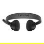 Lenovo Auriculares inalámbricos VoIP diadema binaural para oficina con micrófono boom y cancelación de ruido, Bluetooth 5.3, 60h batería, negro