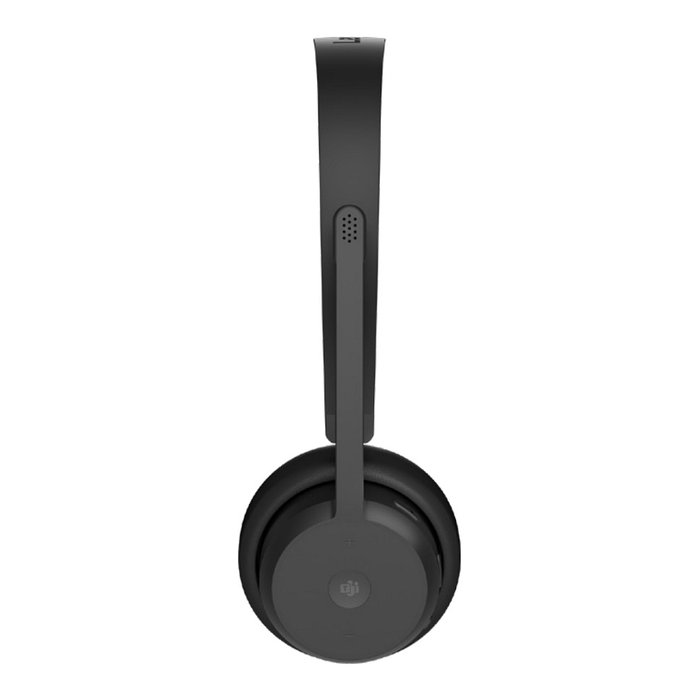 Lenovo Auriculares inalámbricos VoIP diadema binaural para oficina con micrófono boom y cancelación de ruido, Bluetooth 5.3, 60h batería, negro