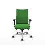 PIQUERAS Y CRESPO Silla Albacete Confidente Verde con Mecanismo Sincro y Base de Aluminio