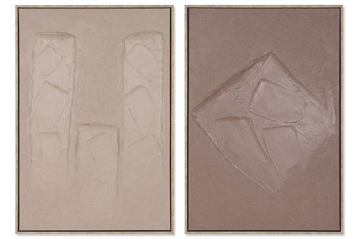 Cuadro Urban DKD Home Decor Marron Claro Marron Oscuro 4.5x93x63 cm (2 Unidades) Cuadro Urban DKD Home Decor Marron Claro Marron Oscuro 4.5x93x63 cm (2 Unidades)