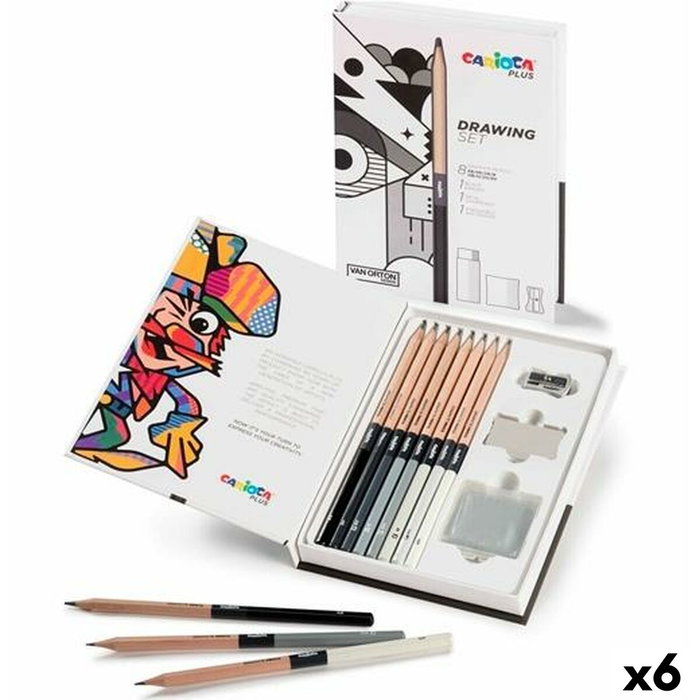 CARIOCA Set de Dibujo con Lápices de Grafito y Accesorios