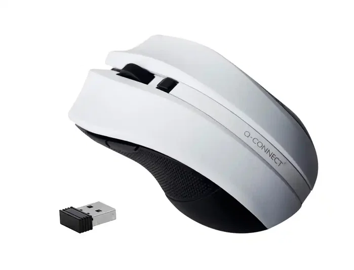 Q-connect Ratón Óptico Inalámbrico 1000 DPI Receptor USB 2.4 GHz Blanco Q-connect Ratón Óptico Inalámbrico 1000 DPI Receptor USB 2.4 GHz Blanco