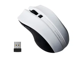 Q-connect Ratón Óptico Inalámbrico 1000 DPI Receptor USB 2.4 GHz Blanco