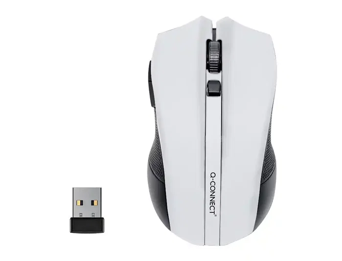 Q-connect Ratón Óptico Inalámbrico 1000 DPI Receptor USB 2.4 GHz Blanco Q-connect Ratón Óptico Inalámbrico 1000 DPI Receptor USB 2.4 GHz Blanco