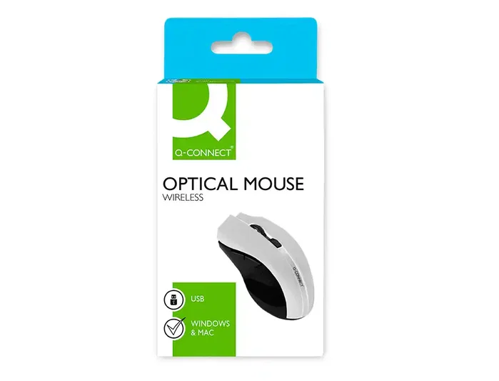 Q-connect Ratón Óptico Inalámbrico 1000 DPI Receptor USB 2.4 GHz Blanco Q-connect Ratón Óptico Inalámbrico 1000 DPI Receptor USB 2.4 GHz Blanco