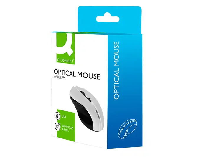 Q-connect Ratón Óptico Inalámbrico 1000 DPI Receptor USB 2.4 GHz Blanco Q-connect Ratón Óptico Inalámbrico 1000 DPI Receptor USB 2.4 GHz Blanco