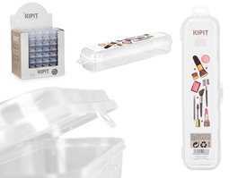 Kipit Estuche Multiuso Maquillaje Transparente 6.2x25x4.3 cm (Set de 48)