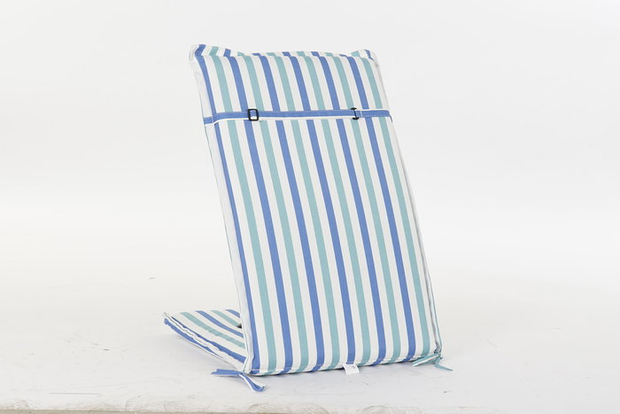 DKD Home Decor Cojín Silla Boho Azul Marino y Celeste 4 x 115 x 42 cm