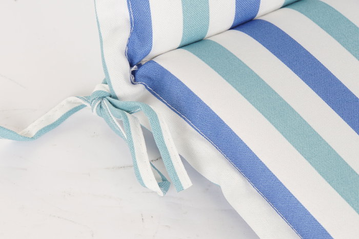 DKD Home Decor Cojín Silla Boho Azul Marino y Celeste 4 x 115 x 42 cm