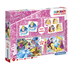 SuperKit, Princesa Disney, Rompecabezas, Para niñas, 4+ años, 2 x 30 + 48 + 28 pzs