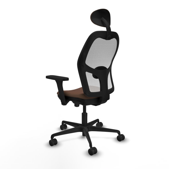 PIQUERAS Y CRESPO Silla de oficina Jorquera con mecanismo Sincro/Traslack, Marrón y Blanco PIQUERAS Y CRESPO Silla de oficina Jorquera con mecanismo Sincro/Traslack, Marrón y Blanco