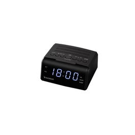 SUNSTECH FRD35U Radio Despertador Digital USB con Alarma Dual, Pantalla LED, 50 Presintonías, Negro