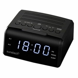 Sunstech FRD35U Radio Despertador Digital con USB y FM Negro