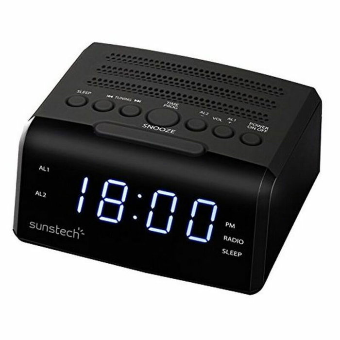 SUNSTECH Radio Despertador FRD35U Digital/USB Negro SUNSTECH Radio Despertador FRD35U Digital/USB Negro