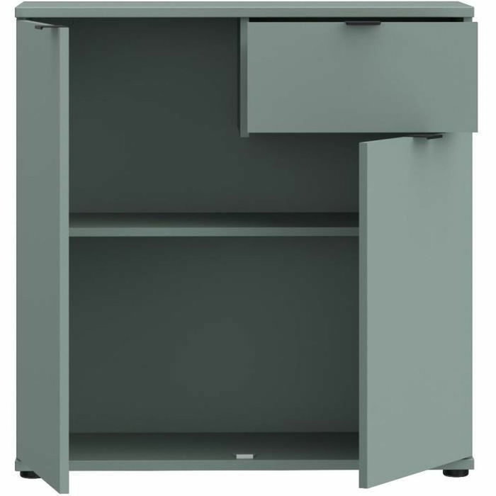 Aucune Aparador GANYMEDE de 2 puertas y 1 cajón - Salvia Aucune Aparador GANYMEDE de 2 puertas y 1 cajón - Salvia