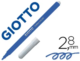 Giotto Rotulador Turbo Color Azul Ultramar, Pack de 12 unidades