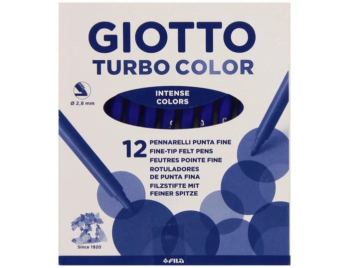 Giotto Rotulador Turbo Color Azul Ultramar Set de 12 unidades Giotto Rotulador Turbo Color Azul Ultramar Set de 12 unidades
