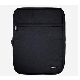 Nilox Funda Sleeve Acolchada para Tablet o Portátil Hasta 14.1" (35.8 cm), Negro, Poliéster, Compartimento Extra para Accesorios