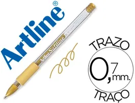 Boligrafo Artline 1900 Softline Tinta Aceite Metalico Oro 12 unidades