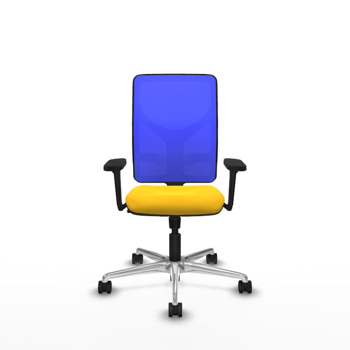 PIQUERAS Y CRESPO Silla de oficina Motilla con mecanismo Sincro, Amarillo y Azul PIQUERAS Y CRESPO Silla de oficina Motilla con mecanismo Sincro, Amarillo y Azul