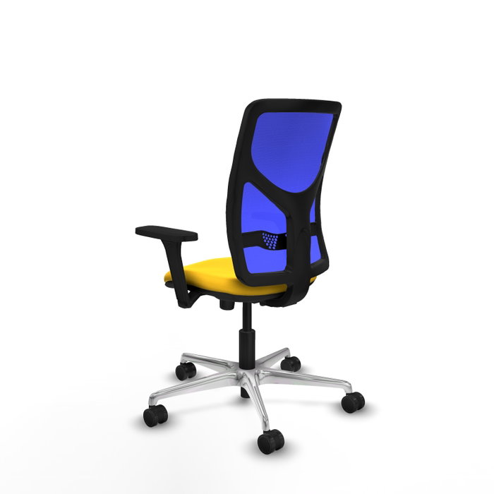 PIQUERAS Y CRESPO Silla de oficina Motilla con mecanismo Sincro, Amarillo y Azul PIQUERAS Y CRESPO Silla de oficina Motilla con mecanismo Sincro, Amarillo y Azul
