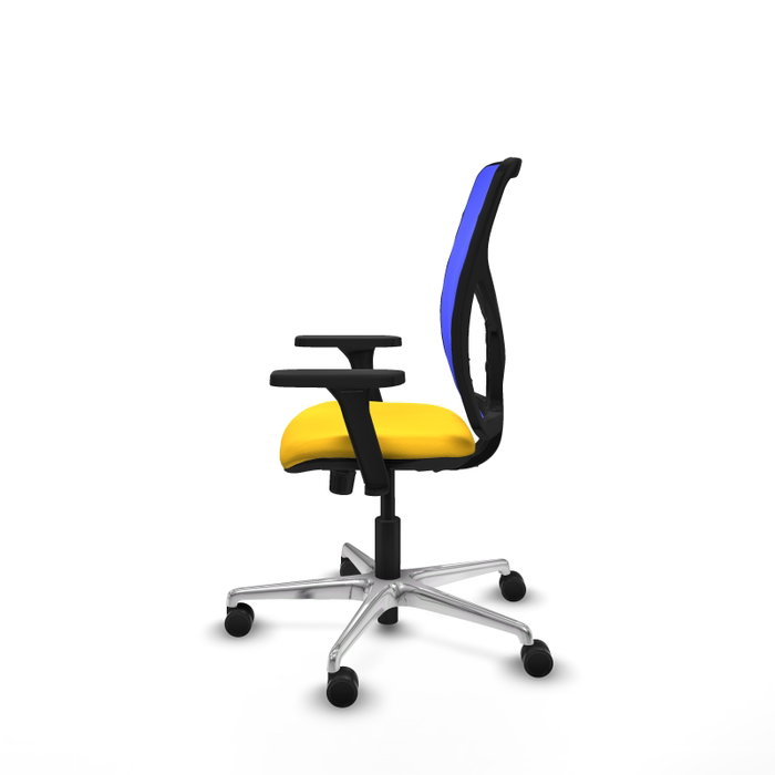 PIQUERAS Y CRESPO Silla de oficina Motilla con mecanismo Sincro, Amarillo y Azul PIQUERAS Y CRESPO Silla de oficina Motilla con mecanismo Sincro, Amarillo y Azul