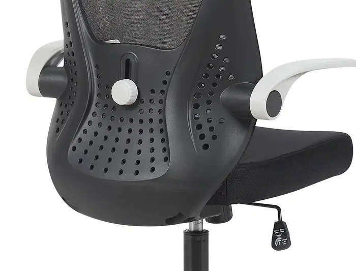 Q-connect Silla de Oficina Terni Malla Ajustable Reposabrazos Negro Cuerpo Negro - Altura Max 1050 mm, Ancho 500 mm, Profundidad 480 mm