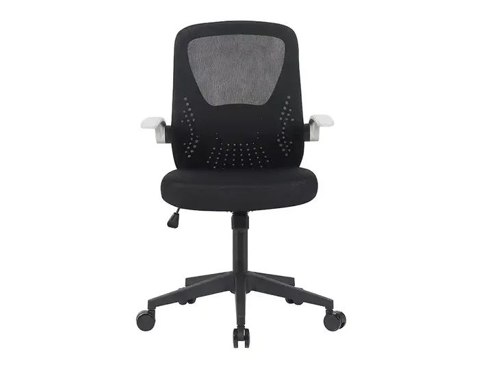 Q-connect Silla de Oficina Terni Malla Ajustable Reposabrazos Negro Cuerpo Negro - Altura Max 1050 mm, Ancho 500 mm, Profundidad 480 mm