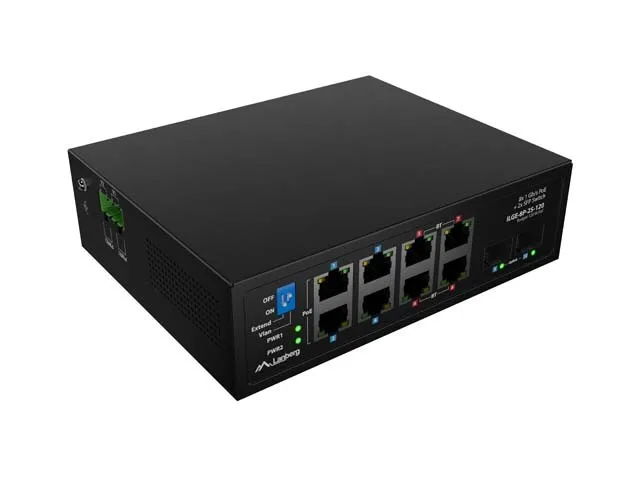 LANBERG Switch Industrial PoE 4xBT 4xAT 2xSFP DIN Gigabit Ethernet sin gestión