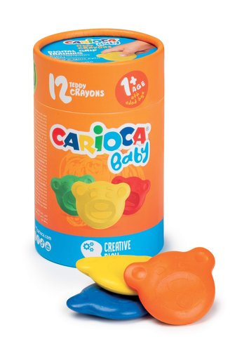 CARIOCA Ceras de Colores Baby Teddy Caja de 12 CARIOCA Ceras de Colores Baby Teddy Caja de 12
