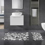 Mijölnir 21013015Gr Juego de Alfombrillas de Baño 100% Poliéster Antideslizante Antibacterianas Gris 50x60 cm y 60x100 cm