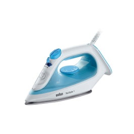 Braun TexStyle 1 SI1050BL Plancha a vapor Suela de cerámica 2000 W Azul, Blanco