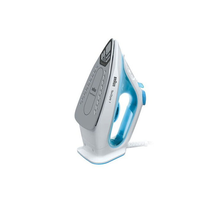 Braun TexStyle 1 SI1050BL Plancha a vapor Suela de cerámica 2000 W Azul, Blanco