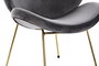 DKD Home Decor Silla Jiete Polyester Gris Claro y Dorado