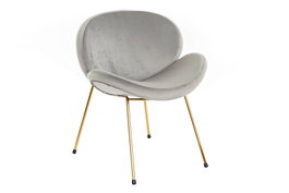 DKD Home Decor Silla Jiete Polyester Gris Claro y Dorado
